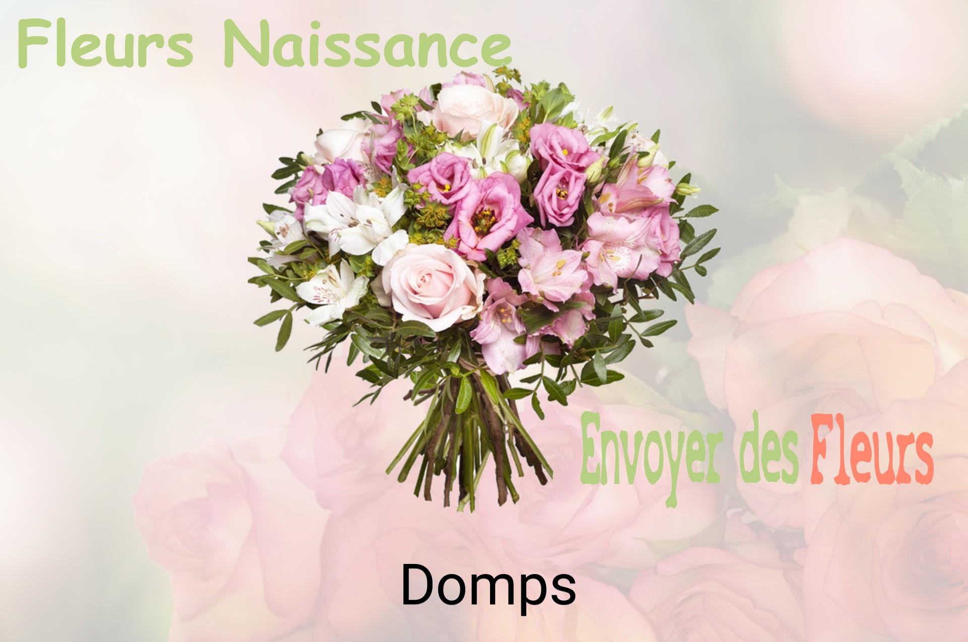 Bouquet de fleurs de naissance livré à Domps