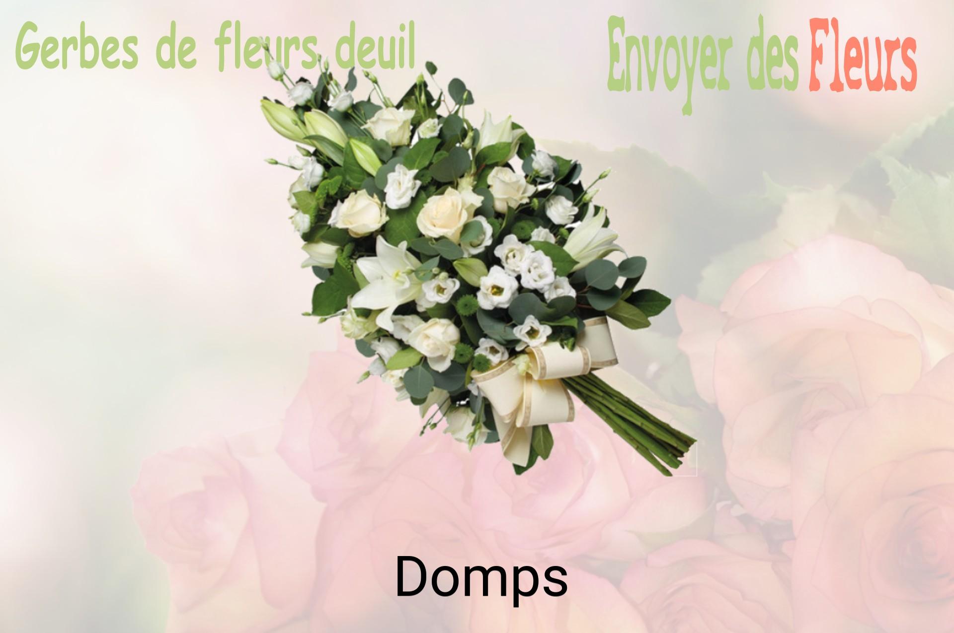 Gerbe de fleurs de deuil livrée à Domps